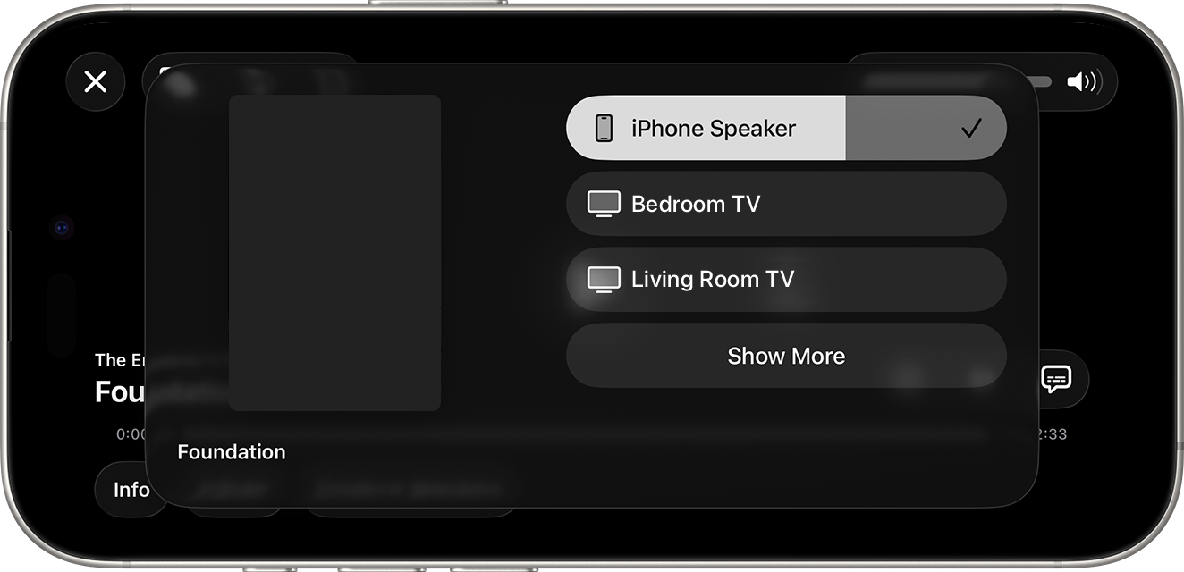 Apple 官方示例:应用内隔空播放选择电视;示例界面并非直播 App